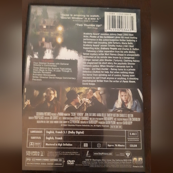 DVD 💿 DEPP in Rear Window - Picture 2 of 3
